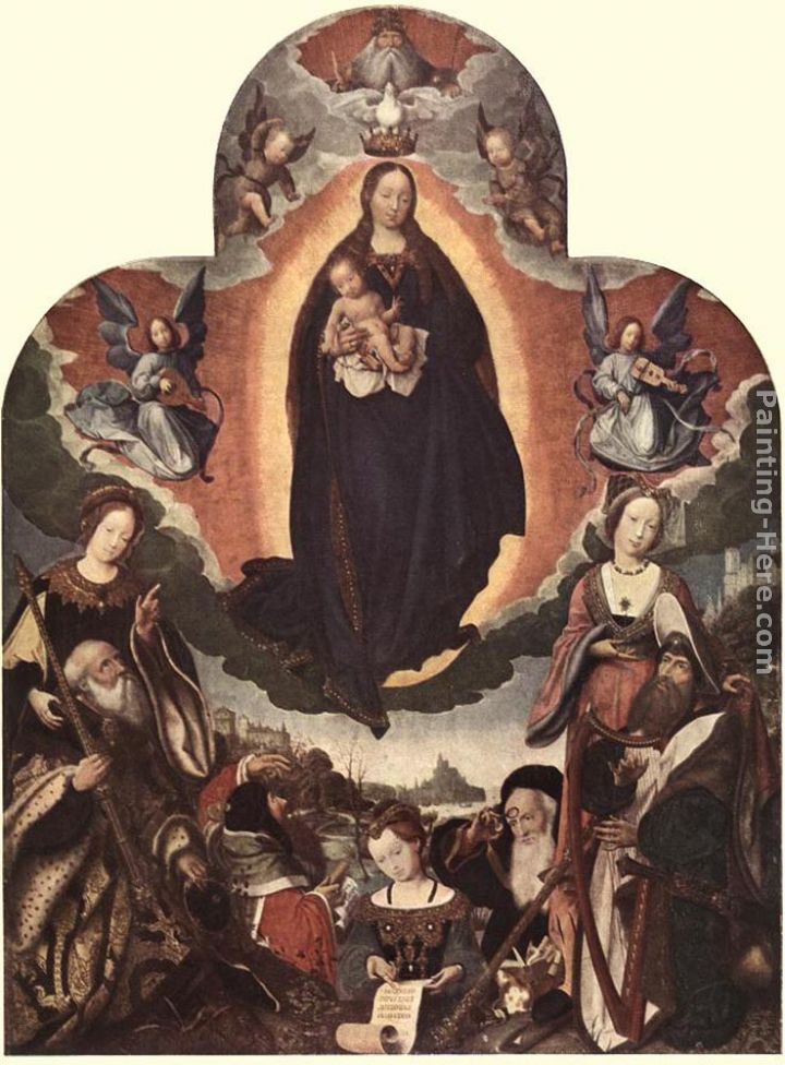 The Coronation of the Virgin painting - Jan Provost The Coronation of the Virgin art painting